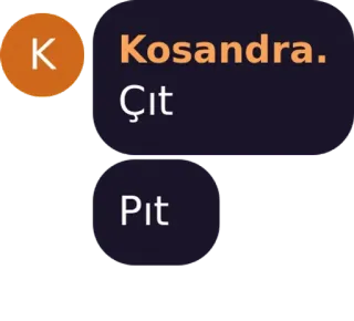 💜 84db1a54 Kosandra. Çıt Pit telegram sticker