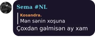 💜 c6d32833 Sema #NL
Kosandra.
Mən sənin xoşuna
Çoxdan gəlmisən ay xam telegram sticker