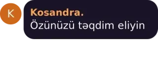 💜 e5972553 Kosandra.
Özünüzü təqdim eliyin telegram sticker