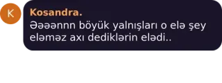 💜 ea5677a8 Əəəənnn böyük yalnışları o elə şey eləməz axı dediklərın elədi.. telegram sticker