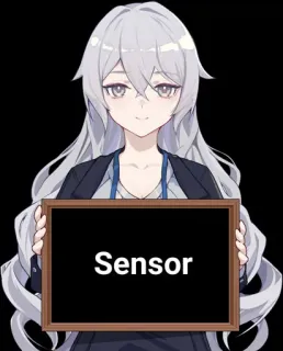 ❌ 3d0ec17e Sensor Anime, Mädchen, Schild, Nachricht, Sensor, Graue Haare telegram sticker