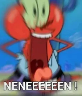 👅 4967f281 Mr. Krabs Spongebob Squarepants NENEEEEEEEN! spongebob, mr krabs, cartoon, meme, schreien telegram sticker