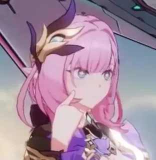 🤔 85319c34 Anime, rosa Haare, Mädchen, Videospiel telegram sticker