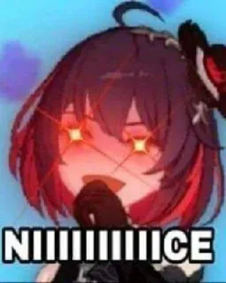 🤩 96c30aec NIIIIIIIICE Anime, Mädchen, aufgeregt, funkeln, leuchtende Augen telegram sticker