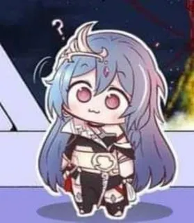 ❓ bfd1f934 Anime, verwirrt, niedlich, Chibi, Cartoon telegram sticker