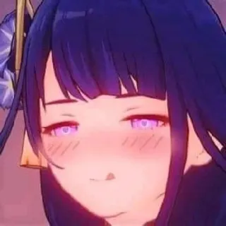 😋 c77e5361 Raiden Shogun Genshin Impact Anime, Videospiel, Lila, Charakter, Mädchen telegram sticker