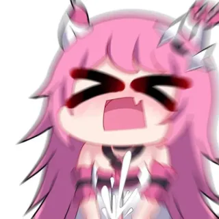 😫 cdef67a4 Anime, Schrei, Wütend, Charakter, Rosa telegram sticker