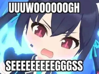 😧 e8e85d1e UUUWOOOOOGH
SEEEEEEEGSSS Anime, Schreiend, Meme, Süß, Mädchen telegram sticker