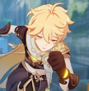 🏃‍♂ ed9a4215 Aether Genshin Impact Anime, Videospiel, Charakter, Blond, Laufen telegram sticker