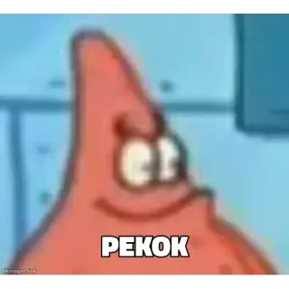 🖕 332e0893 Patrick Star Spongebob Squarepants PEKOK patrick, star, spongebob, cartoon, meme whatsapp sticker