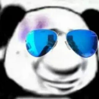 😎 7b21f828 panda, sunglasses, animal, cartoon whatsapp sticker