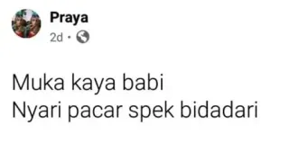 🌟 c872d98b Muka kaya babi
Nyari pacar spek bidadari whatsapp sticker