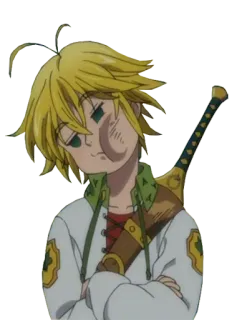 🤕 12a290a5 Meliodas Seven Deadly Sins อนิเมะ, ตัวละคร, เมลิโอดัส, ดาบ, มังงะ telegram sticker