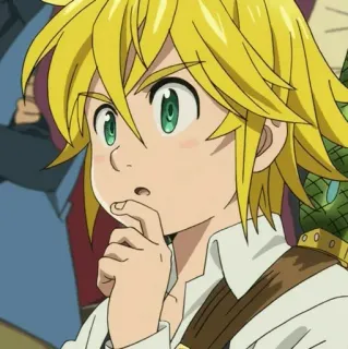 🧐 dc3a3d9a Meliodas Seven Deadly Sins อนิเมะ, ตัวละคร, เมลิโอดัส, มังงะ, น่ารัก telegram sticker