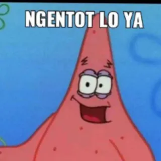 😃 3e57659e Patrick Star Spongebob Squarepants NGENTOT LO YA patrick, spongebob, cartoon, anstößig telegram sticker