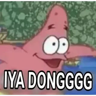 🤡 9a74a8b1 Patrick Star Spongebob Squarepants IYA DONGGGG patrick, comic, spongebob, iya telegram sticker