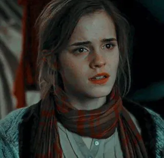🦋 b204de2c Hermione Granger Harry Potter 赫敏, 艾玛·沃森, 伤心, 哈利·波特, 电影, 电影 whatsapp sticker