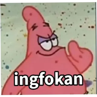 🧐 6a61843c Patrick Star Spongebob Squarepants ingfokan patrick, stella, spongebob, dito medio, cartoni animati whatsapp sticker