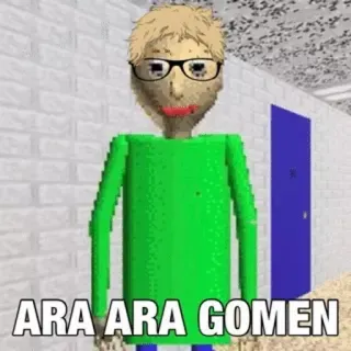 🗿 7119aac0 ARA ARA GOMEN Ara Ara, Gomen, Stile Anime whatsapp sticker