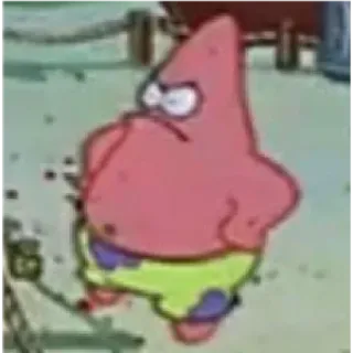 😐 cf076087 Patrick Star Spongebob Squarepants arrabbiato, stella marina, cartone animato, spongebob, patrick whatsapp sticker