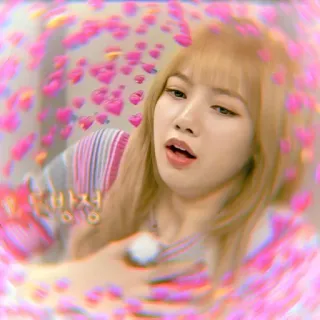 🖤 03f2650e kpop, lisa, cuori, carino, blackpink telegram sticker