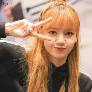 🖤 967e7ee0 Lisa kpop, cantante, donna, pace telegram sticker