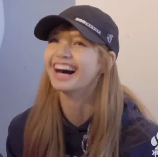 💖 b764b1f1 Lisa donna, che ride, felice, cantante, kpop telegram sticker