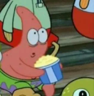 ➖ 34a6547d Patrick Star Spongebob Squarepants Cartoon, Eten, Popcorn, Patrick, Spongebob telegram sticker