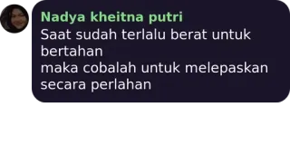 👩‍🦽 3f739ff8 Saat sudah terlalu berat untuk
bertahan
maka cobalah untuk melepaskan
secara perlahan telegram sticker