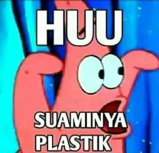 ⚫ 5d961c52 Patrick Star SpongeBob SquarePants HUU SUAMINYA PLASTIK Cartoon, Patrick, Spongebob, Meme telegram sticker