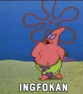 🤔 91e4bb51 Patrick Star SpongeBob SquarePants INGFOKAN Cartoon, Spongebob, Patrick, Zeester, Nickelodeon telegram sticker