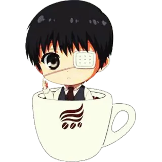 🙁 f7e4c439 Ken Kaneki Tokyo Ghoul Anime, Manga, Personage, Koffie, Ghoul, Ken Kaneki telegram sticker