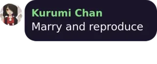 🤔 12adf9c1 Kurumi Chan Kurumi Chan
Marry and reproduce 애니메이션, 결혼, 번식, 캐릭터 telegram sticker