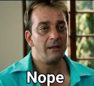 🙅 2893d668 Nope 아니요, 반대, 산제이 더트, 인도 배우, 볼리우드, 싫어 telegram sticker
