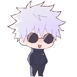 😎 eef1e067 Gojo Satoru Jujutsu Kaisen 애니, 만화, 고죠, 사토루, 주술회전, 캐릭터, 안경 telegram sticker