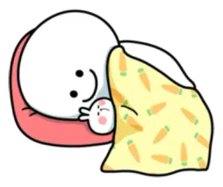 😴 4be1a31c cartoon, cute, blanket, carrot, characters telegram sticker