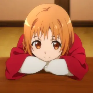 🐱 d2d60a27 Anime, Meisje, Leuk, Lachend, Oranje haar telegram sticker