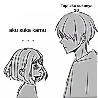 🐱 d75f4668 aku suka kamu
Tapi aku sukanya 2D Anime, Liefde, 2D, Tekening, Manga telegram sticker