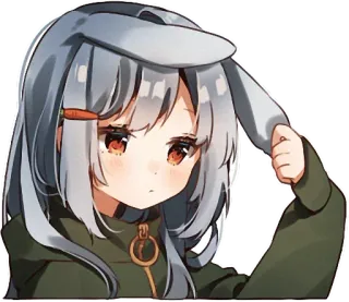 🐈 db85bb3f Anime, Meisje, Konijn, Schattig, Cartoon telegram sticker