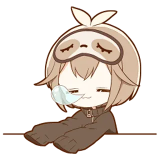 🐱 eabcb53f luiaard, slaperig, schattig, dier, cartoon telegram sticker