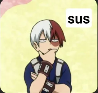 🤔 61822e9b Shoto Todoroki My Hero Academia sus Anime, Mangá, Suspeito, Personagem, Herói telegram sticker