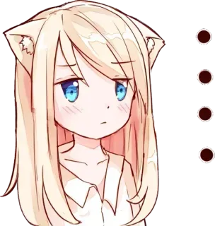 🙁 760d4ba0 アニメ, 猫耳, 女の子, 可愛い telegram sticker