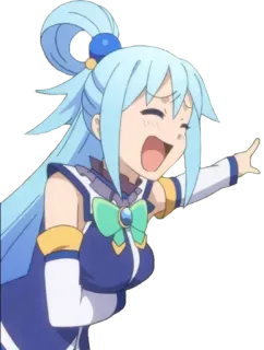 😂 8d7bde9d Aqua アニメ, かわいい, 女の子, 叫び, このすば telegram sticker
