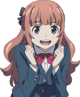 😀 94be8e7e アニメ, 女の子, 幸せ, 可愛い, 笑顔 telegram sticker