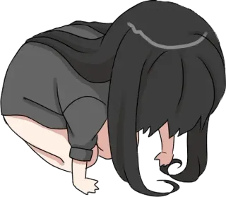 🙇‍♂️ a019c209 アニメ, 女の子, 悲しい, 落ち込み, 漫画, 泣く telegram sticker