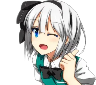 👍 a210124a アニメ, 可愛い, 女の子, ウィンク, 幸せ telegram sticker