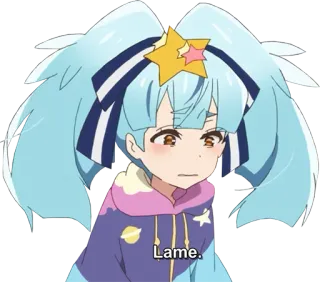 😕 faf32f05 Lame. アニメ, 女の子, 星, かわいい telegram sticker