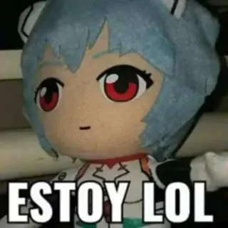 😧 c58faf81 Rei Ayanami Neon Genesis Evangelion ESTOY LOL Anime, Boneka, Boneka Bulu, Tertawa, Rei, Evangelion whatsapp sticker