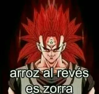 😈 d7bfdebb Goku Dragon Ball arroz al revés es zorra Anime, Manga, Hinaan, Nasi, Lelucon whatsapp sticker