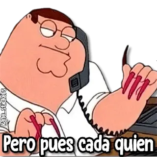 😀 2f66c5fb Peter Griffin Family Guy Pero pues cada quien cartoon, funny, humor, peter, griffin whatsapp sticker